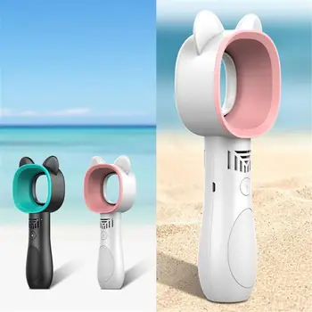 

Zero9 Handheld Leafless Fan Cute Cat Mini Charging Small Fan Mini Usb Charging Student Handheld Fan 1 Pcs