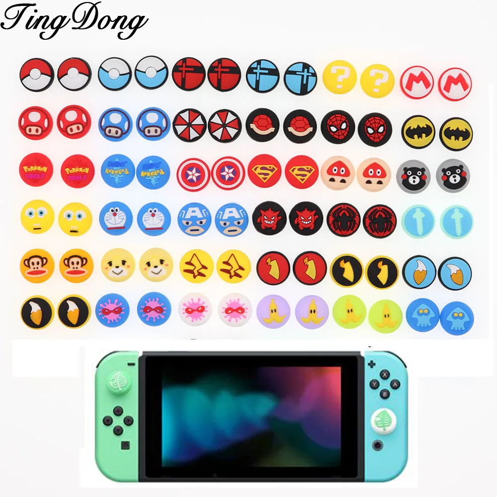 

Anime Theme Joystick Cover Thumb Stick Grip Cap For Nintend Switch NS Lite Joy-Con Controller JoyCon Gamepad Thumbstick Case