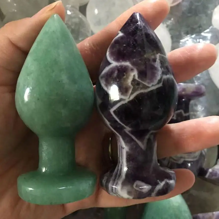 natural rose quartz carvings crystal anal plug healing gemstone stones for sale 4