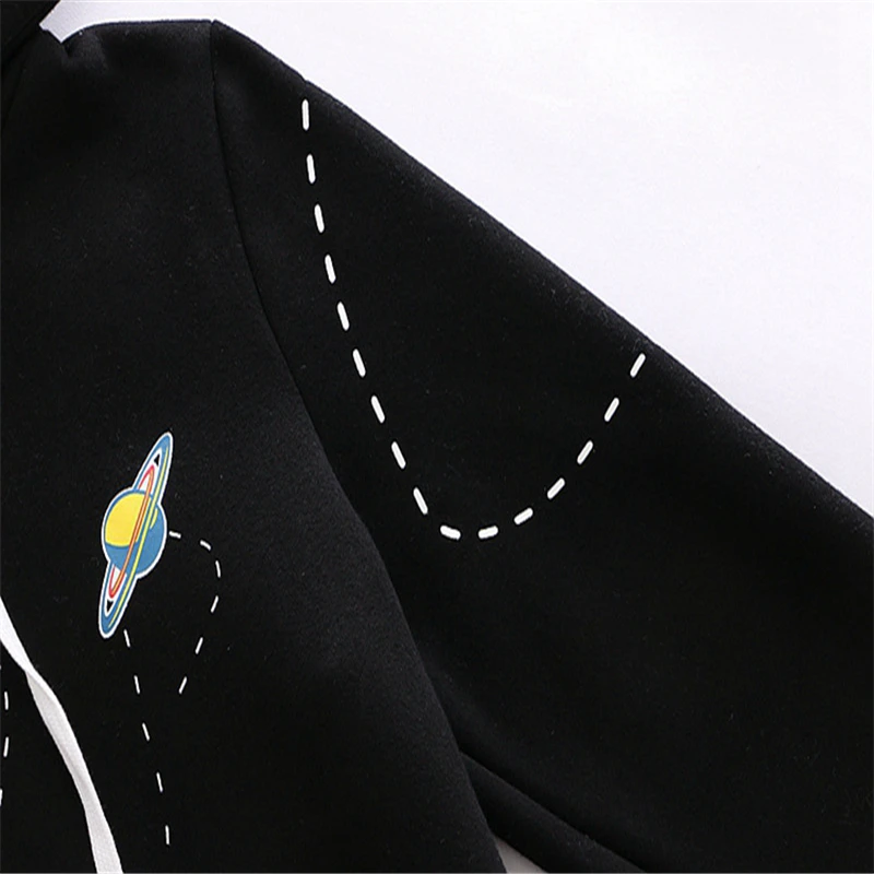 MERRY PRETTY женский мультфильм Вселенная печати Harajuku толстовки с капюшоном Kawaii толстовки зима плюс бархат пуловер с длинным рукавом
