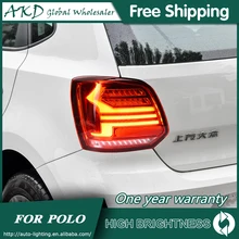 Задний фонарь для автомобиля Volkswagen Polo 2011- светодиодная сигнальная лампа Противотуманные фары DRL дневные ходовые огни тюнинг автомобильные аксессуары