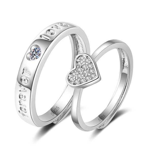 Pcs Sun Moon Lover Couple Rings Minimalist Simple Opening Ring For Men Women Couple Promise Promise Wedding Engagement Jewelry