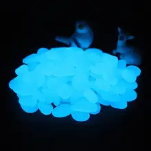 100pcs/pack Glow Pebbles hot sale Stones Home Fish Tank Garden Decoration Luminous Glowing In The Dark Accessory for Gift