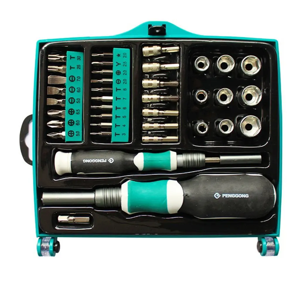 

8127-C-37pcs6150 Multifunctional Manual Screwdriver Repair Maintenance Tool Set For Computer Notebook Repair Tools
