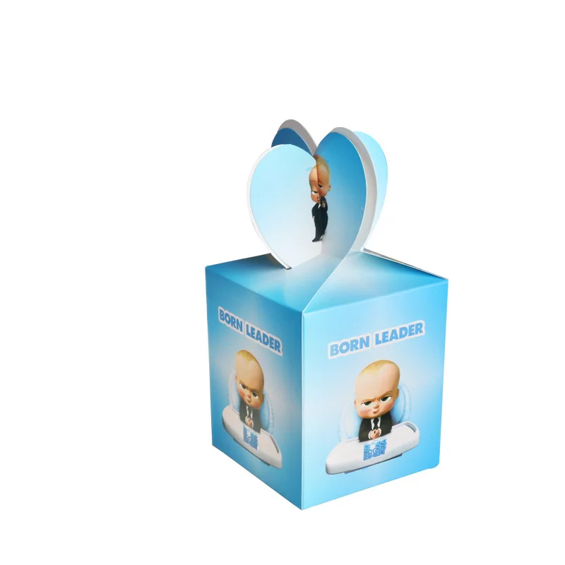 Candy Box 6pcs Одноразовые вечерние столовые приборы с изображением босса, Детские вечерние принадлежности для украшения дня рождения - Цвет: Candy Box 6pcs