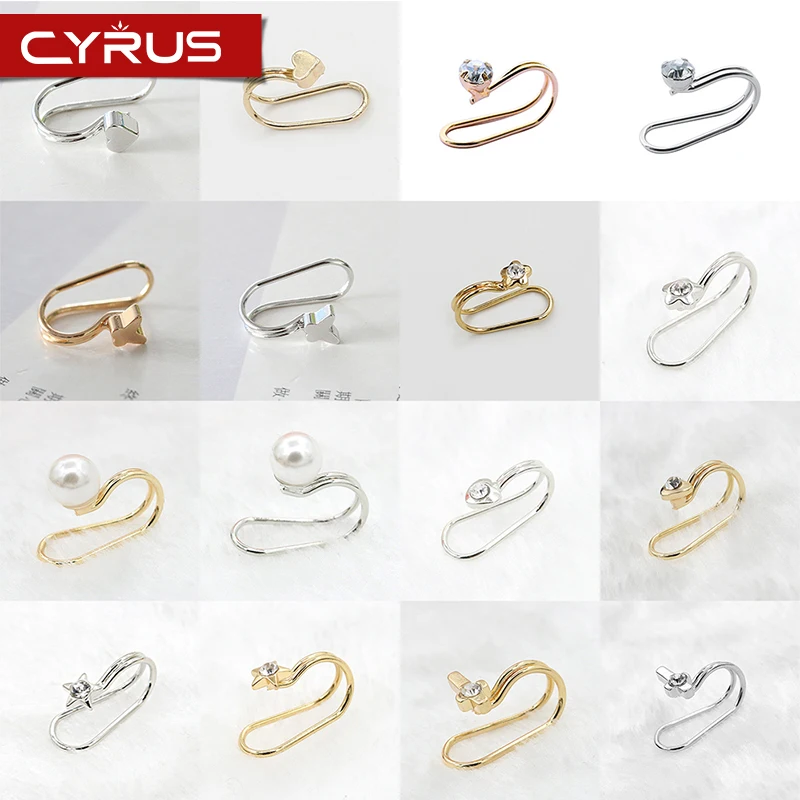 

2019 Trendy Simple Crystal Ear Cuffs for Women Pearl Heart Star Round Flower Statement Irregular Clip Oorbellen Boho Jewelry