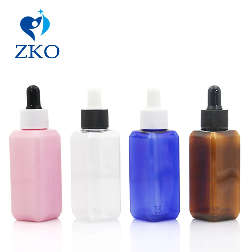 

1pcs 50ml High quality plastic bottle glass dropper bottle reusable plastic empty bottle