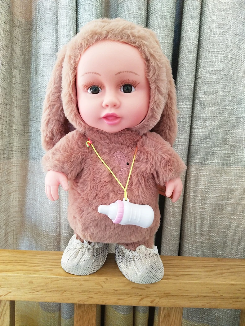 Детская светящаяся электрическая плюшевая игрушка, высота 33 см/13 дюймов, детская многофункциональная кукла, пение, гуманоидная кукла, игрушка в подарок