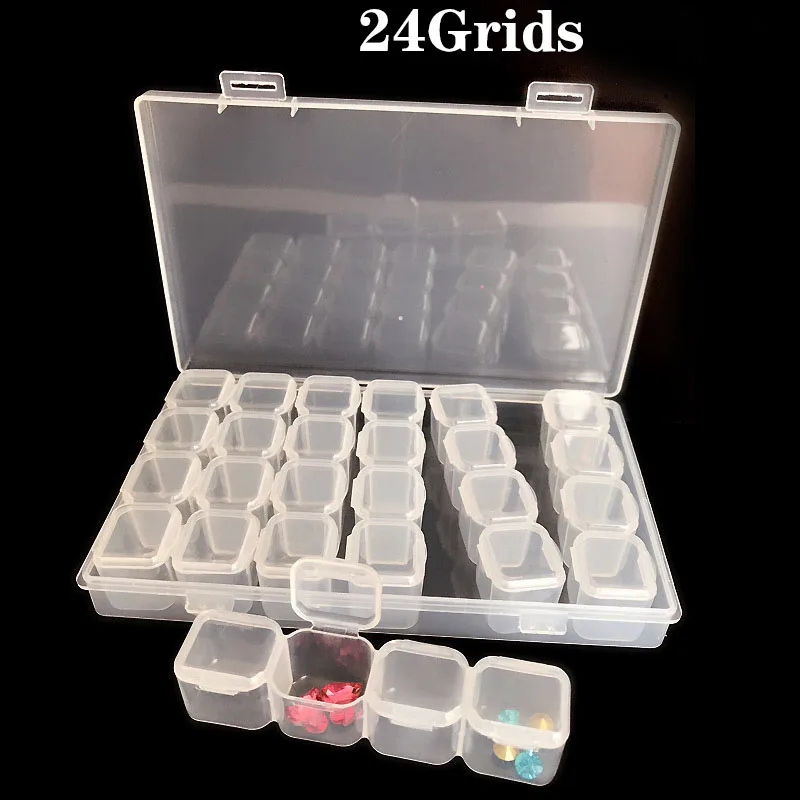 Beads Storage Box,28 Grids + Separate Cover,Sewing Buttons Organizer,Nail  Rhinestones Organizer Box,Jewelry Making Storage - AliExpress