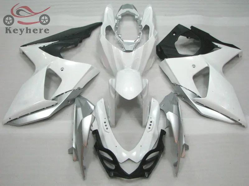 100% инжекционные Обтекатели для Suzuki GSXR1000 2009 2010 2011 2012 2013 белый серебряный мотоцикл