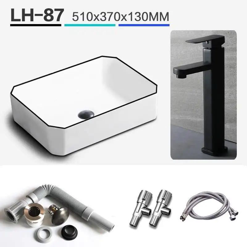 MODEL S Umywalka Nablatowa Bagno сосуд Evier Wasbak Banyo De Vanity Black Lavandino Wastafel Pia Banheiro Lavabo раковина для ванной комнаты - Цвет: MODEL S