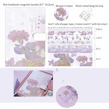 

1set Travel DIY Magnetic Buckle Portable Journal Notebook Weekly Plan Kids Gift With Paper Stickers Chinese Style Clips