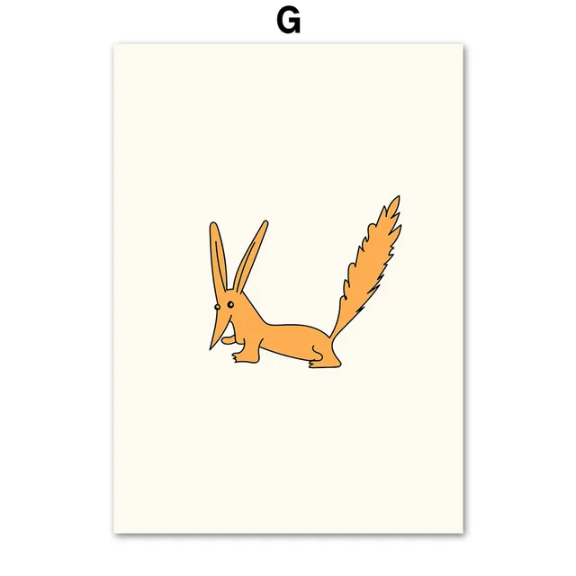Numbers Letters Flower Little Prince Fox Anime Wall Art Canvas Painting Nordic Posters And Prints Wall Pictures Kids Room Decor H