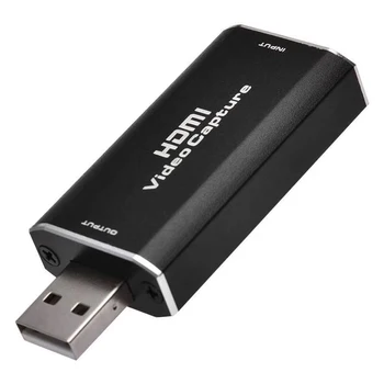 

Mini 4K Video Capture Card 1080P HDMI to USB 2.0 Game Recording Box for PS4 Game DVD Camcorder Recording Live Streaming
