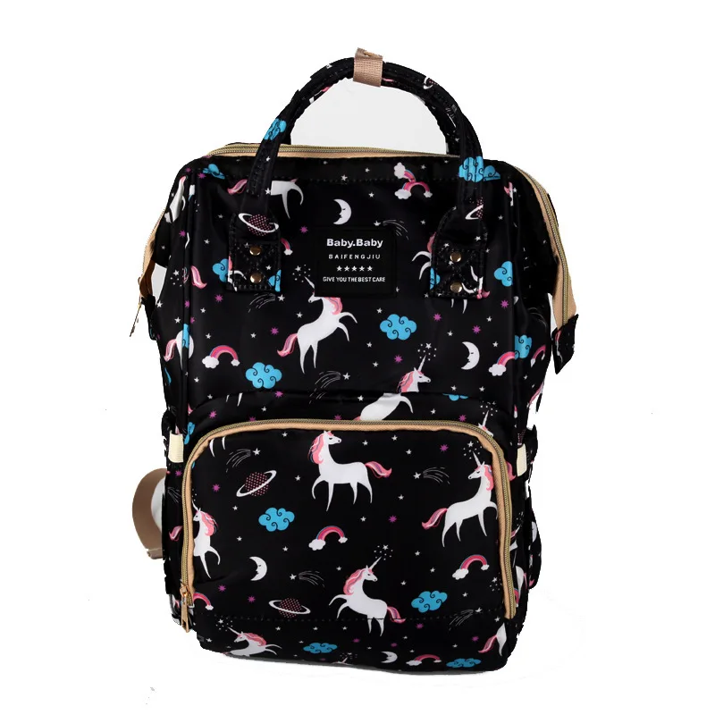 Large capacity Mummy bag backpack fashion printing hot mom bag mother baby bag handbag mother baby 