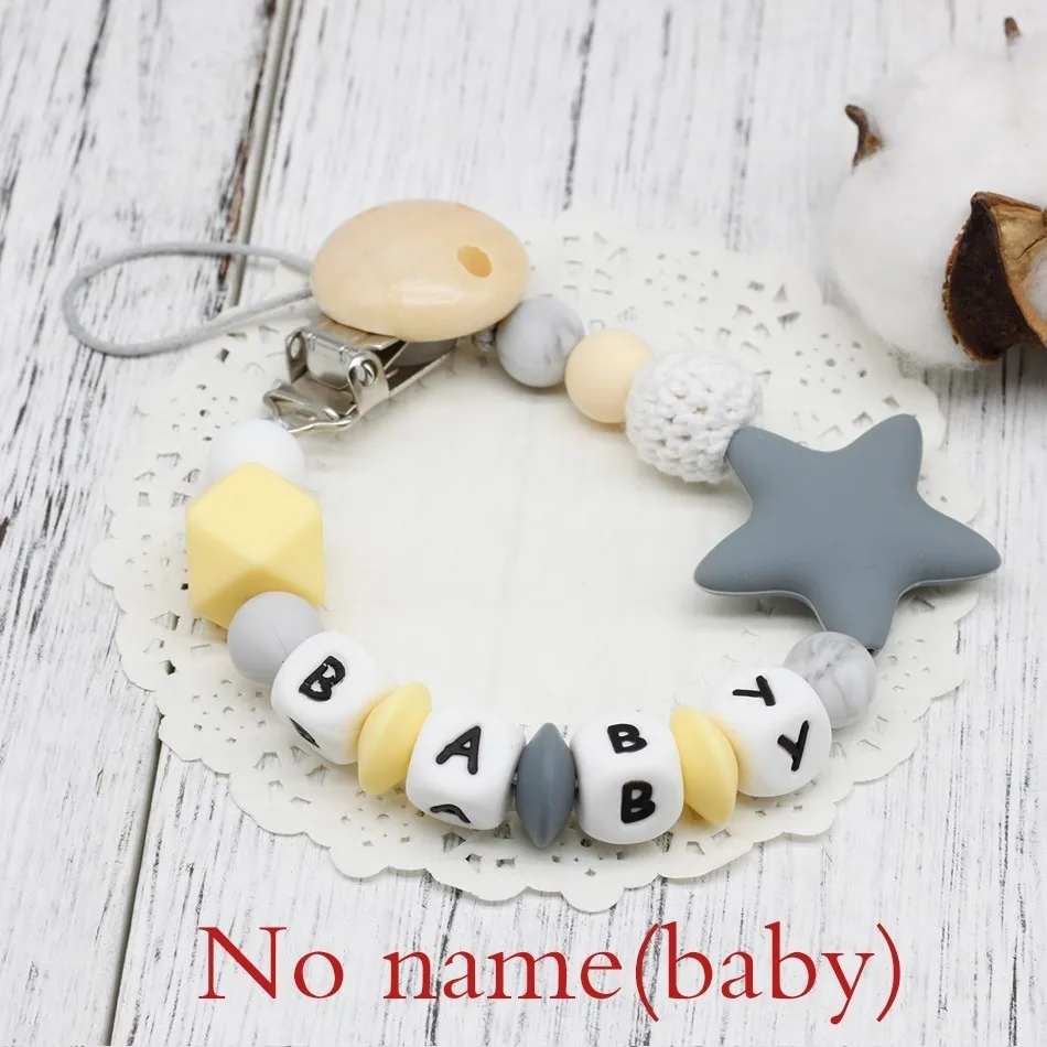 BABY1 DIY силиконовые клипсы для соски персонализированные красочные соски цепи для ребенка соска жевательные игрушки пустышки зажимы - Цвет: BABY1