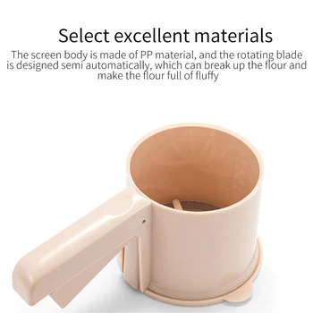 

Handheld Tool Sieve Craft Coffee Powder Semi-automatic Fine Mesh Screen For Baking Flour Sifter With Single Handle Sugar