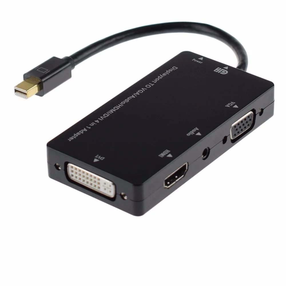 Mini Displayport DP к HDMI VGA DVI аудио Thunderbolt совместимый 1080P Кабель-адаптер для Apple Macbook Air Pro