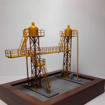 

1:87 HO Scale Train Railway Scene Decoration Internal Combustion Engine Oil Station Model For Sand Table