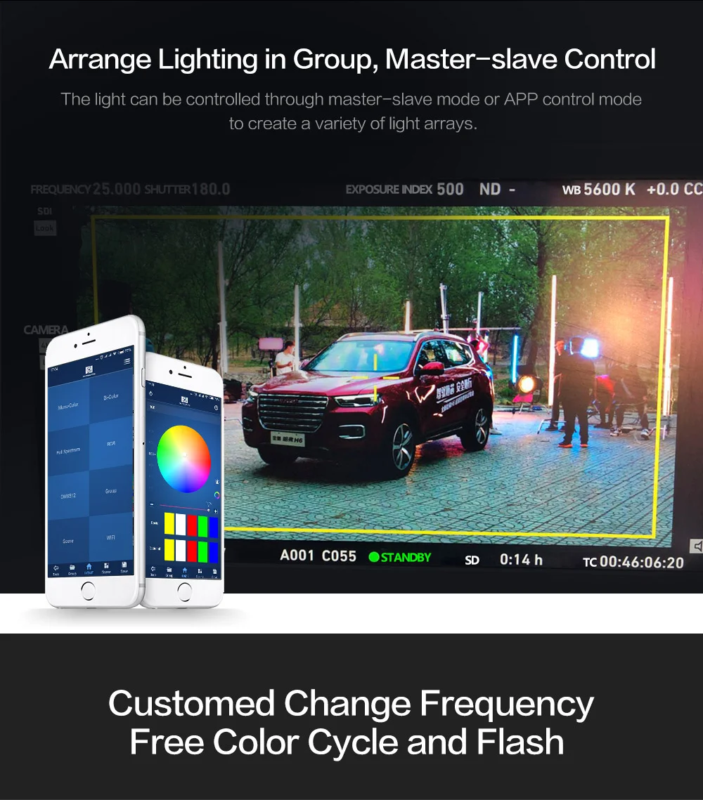NanGuang Nanlite светодиодный светильник RGB цвет 77 см 117 см 2700 к-6500 к ручной светильник для фотографии для видеосъемки