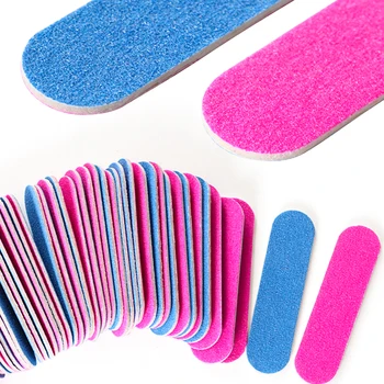 

100pcs/Lot Double Side Mini Disposable Nail Buffer Files Sanding Block Grit Professional Manicure Pedicure Tools Nail File