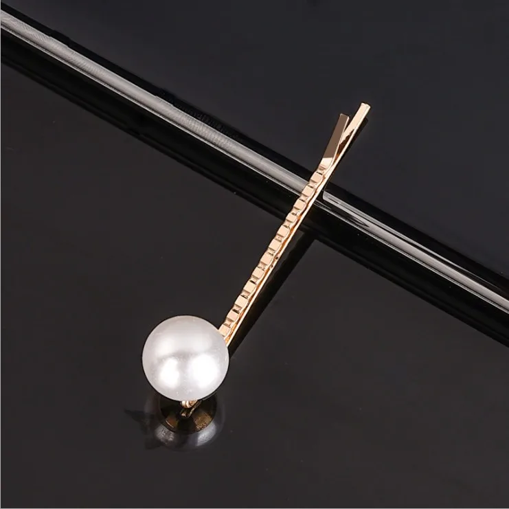Pearl(7cm) Элегантные жемчужные заколки для волос для женщин и девочек, металлическая заколка-палочка, Шпилька для волос, Золотая ручная работа, корейский дизайн, аксессуары для укладки волос - Цвет: Pearl(7cm)