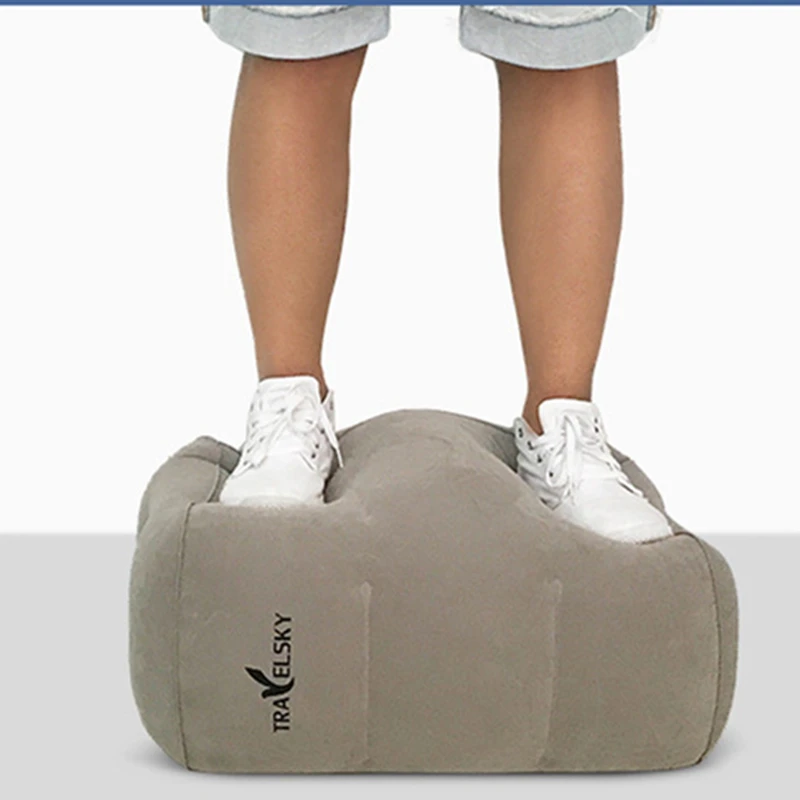 

Inflatable Height Adjustable Kids Flight Footrest Pillow Two Valves Design Inflatable Travel Pillow Foot Pad Foot Rest Pillow