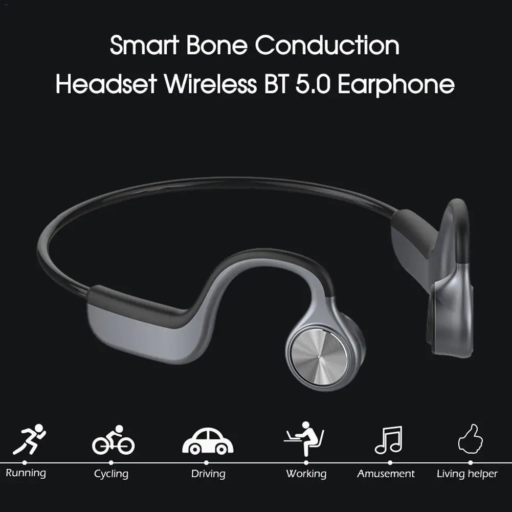 E9 Беспроводные наушники с технологией костной проводимости Bluetooth 5,0 бинауральная стерео гарнитура для слуховой косточки водонепроницаемые спортивные Bluetooth наушники