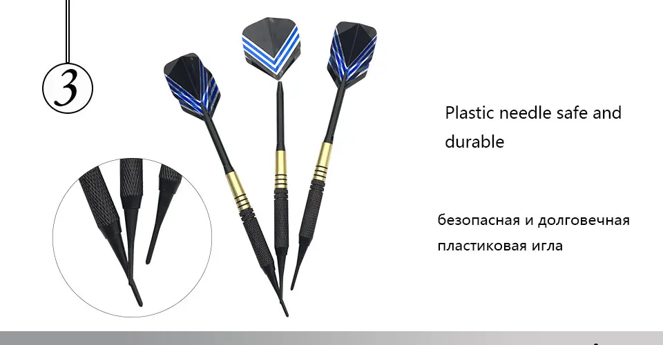Easytoday 3Pcsset Electronic Darts Soft Tip Professional Metal Dart Barrel Shaft Aluminum Darts Flights Entertainment Games (3)