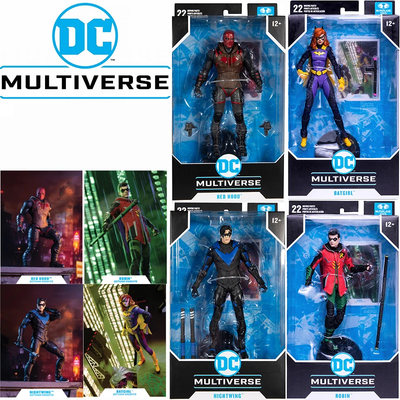Mcfarlane Multiverse DC Batman Gotham Knight Games Nightwing Batgirl Robin Cartoon Combination Action Figure Toys for Boy Gifts | Игрушки и