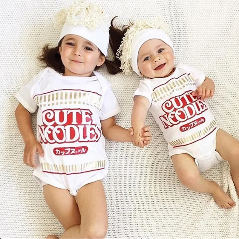 Cute White Baby Bodysuit Onesie for Newborns