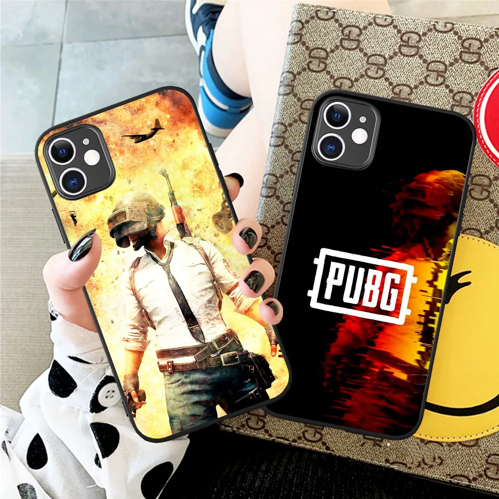 Модный популярный Мягкий силиконовый чехол из ТПУ для телефона PUBG game iPhone 12 11 Pro max 8