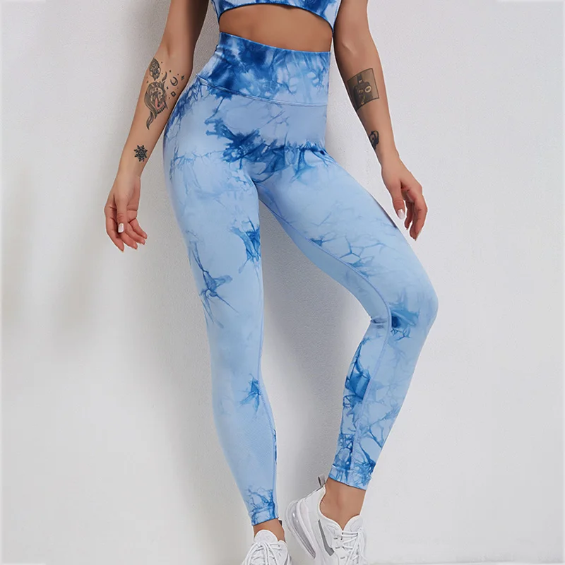 ASHEYWR Seamless Tie Dye Leggings Women Sexy Booty Lifting Push Up Fitness Leggins High Elastic Workout Legging High Waist aerie crossover leggings