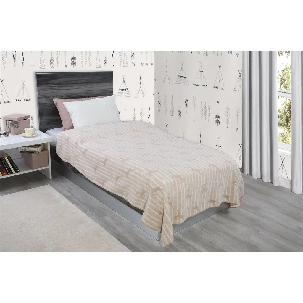 

Antdecor Single Cotton Blanket Noelle Stone