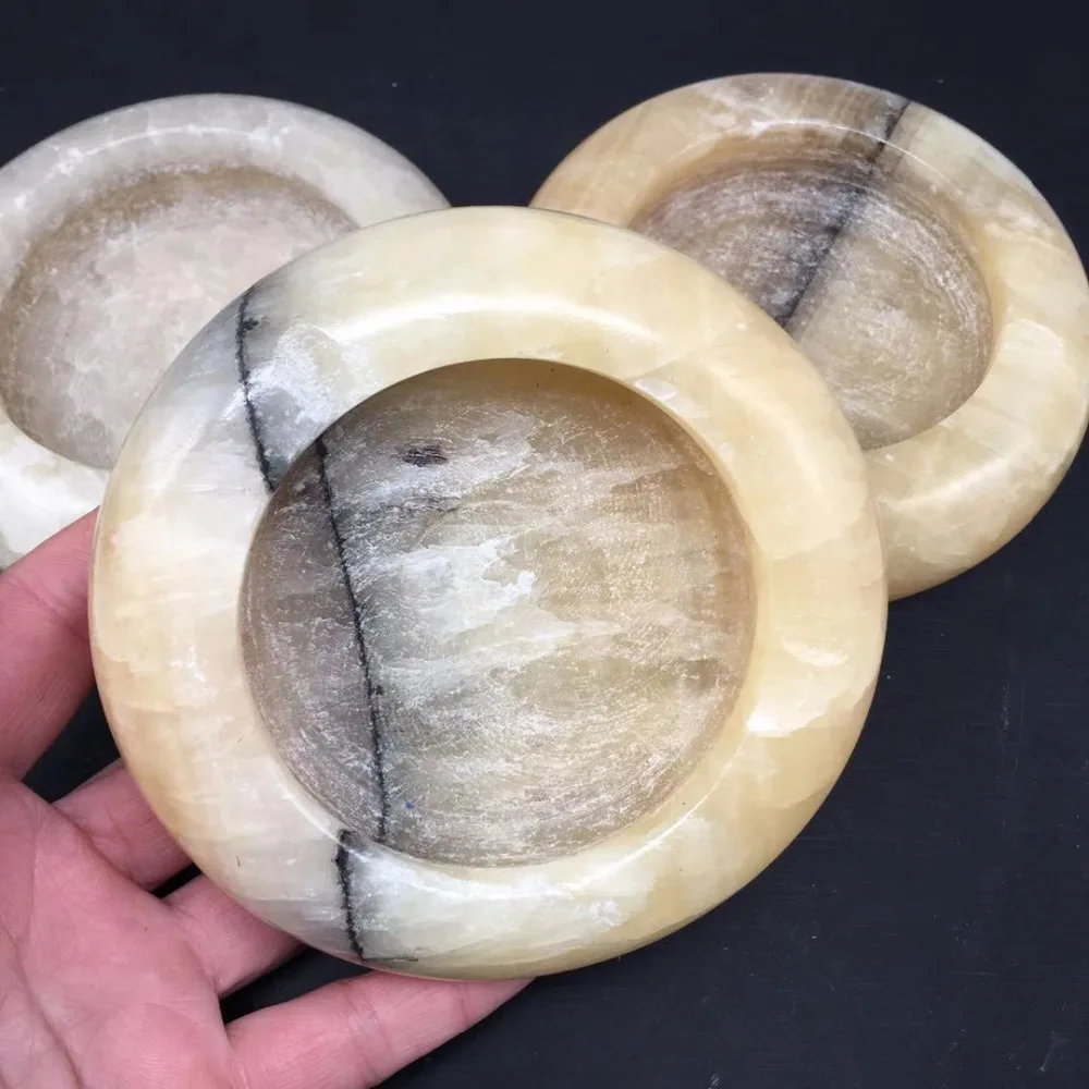 Yellow jade ashtray (5)