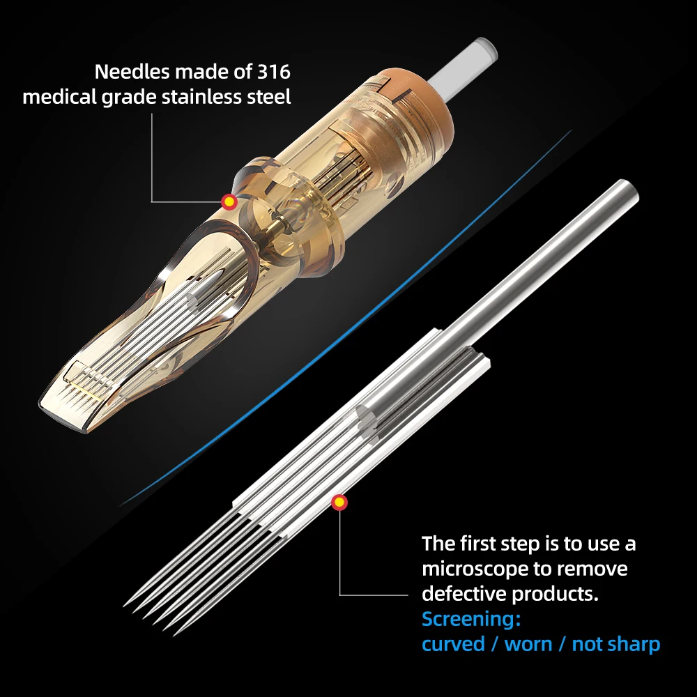 Ambition 20Pcs 0.35MM Disposable Permanent Makeup Tattoo Cartridge Needle Curved Magnum Tattoo Needles for Tattoo Gun Machines Ambition 20Pcs 0.35MM Disposable Permanent Makeup Tattoo Cartridge Needle Curved Magnum Tattoo Needles for Tattoo Gun Machines