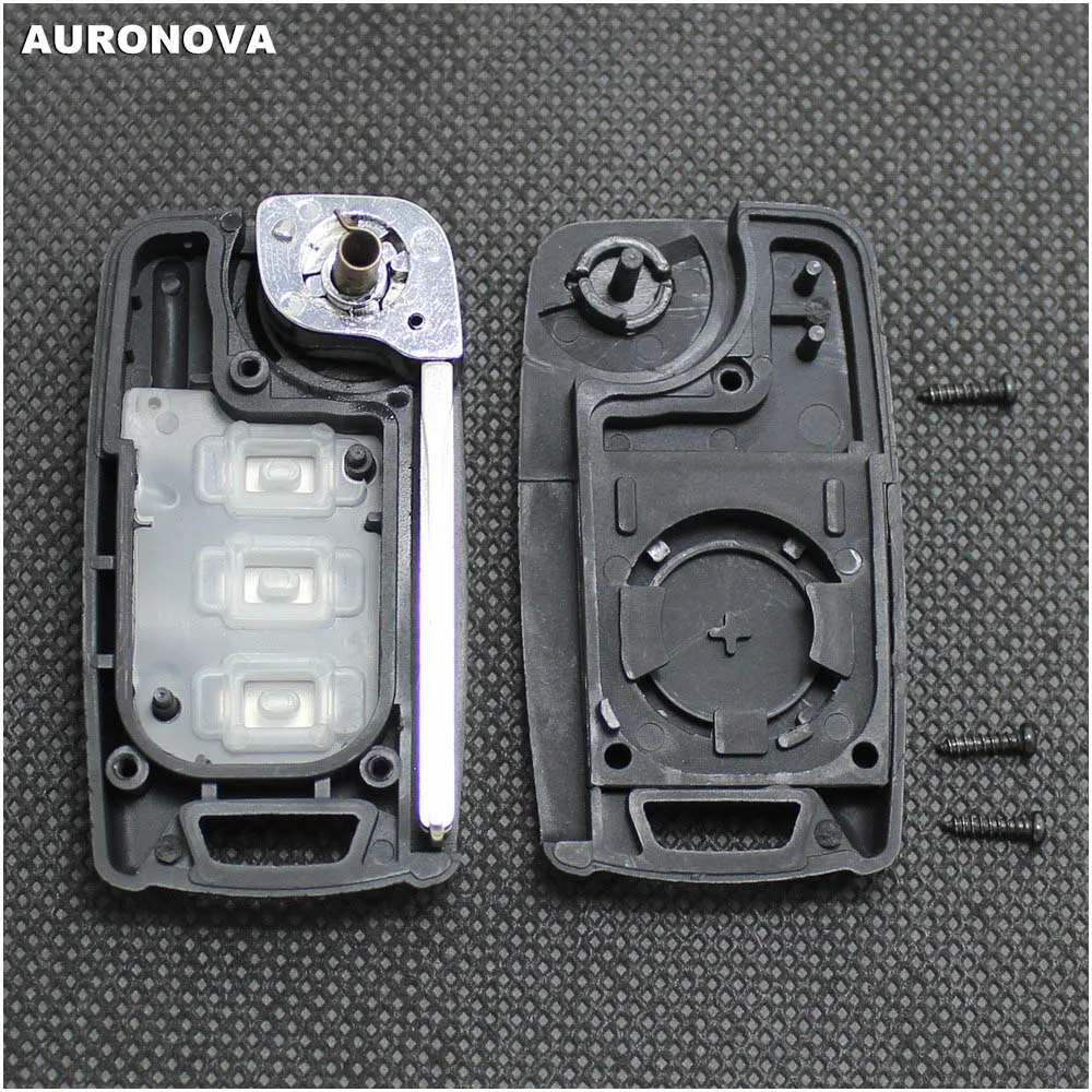AURONOVA обновленный складной ключ для Ssang yong Korando Actyon C200 3 кнопки дистанционный ключ-брелок от машины чехол