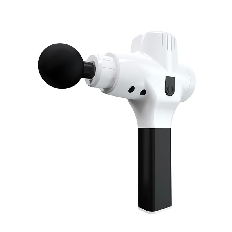 US White Muscle Massage Gun Deep Tissue Massager Therapy Gun Muscle Pain Relief Exercising Body Shaping Relaxation Electric Massage Gun - Цвет: US White