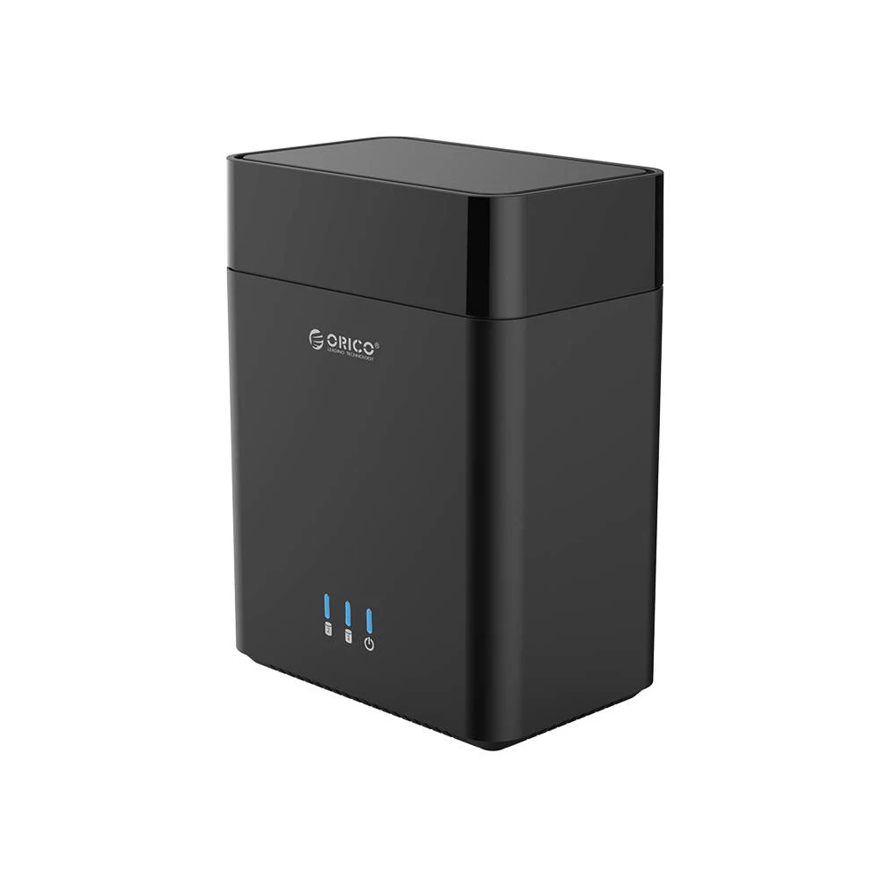Orico DS200U3-BK двухдисковый корпус для жесткого диска USB3.0 Магнитный 3,5-дюймовый хранения чехол для корпуса жесткого диска 20 ТБ Поддержка протокола UASP Plug& Play