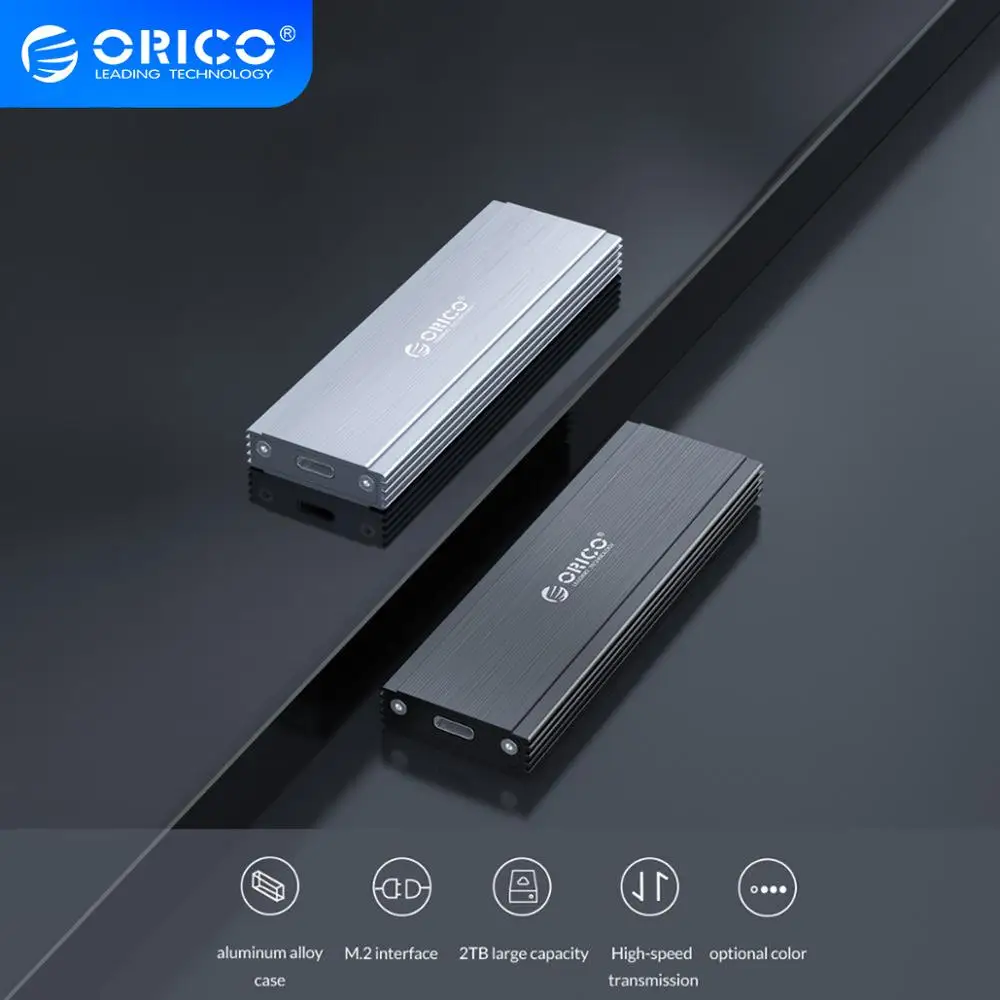 ORICO NVME M.2 к Тип c SSD корпус м прозрачный ключ внешний USB3.1 Gen2 10 Гбит/с Mini USB C случае
