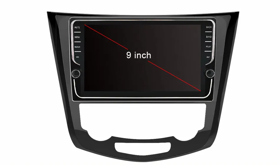 Eunavi IPS 9'' Android 9.0 Car GPS Radio for Nissan X-Trail Qashqail- Navigation Stereo Multimedia Player 4G 64G NO DVD