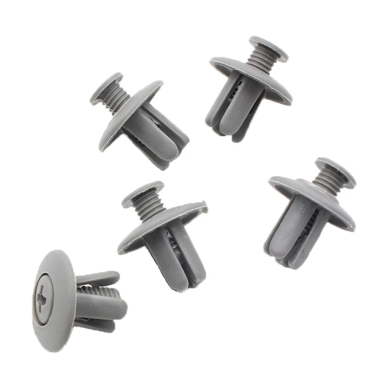 

Car 8mm Hole Plastic Screw Rivets Push Gray Auto Vehicle Engine Cover Bumper Fender Door Trim Panel