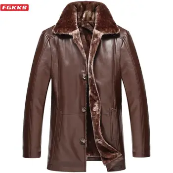 

FGKKS Fashion Brand Men Leather Jackets Autumn New Male High Quality Faux PU Jacket Coat Men's Fashion Leather Jackets Coats