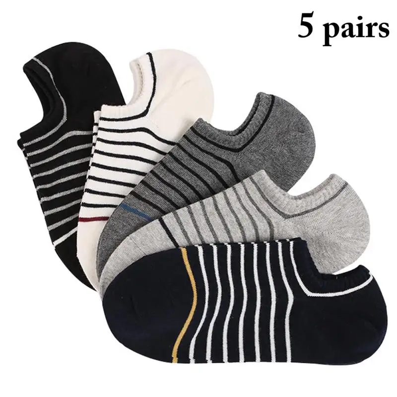 5 Pairs Solid Color Men Socks Fashion Casual Moisture-Wicking Breathable Crew Socks High Ankle Socks Clothing Accessories - Цвет: Небесно-голубой