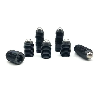 

4pcs M6 Allen bead positioning screws hex socket ball head spring plunger grups screw grup bolts black color 8mm-40mm length