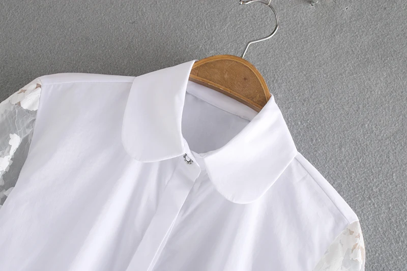 Модная женская рубашка Za, элегантные базовые рубашки с отложным воротником, блузы, свободные женские блузы с рукавом-фонариком, топы