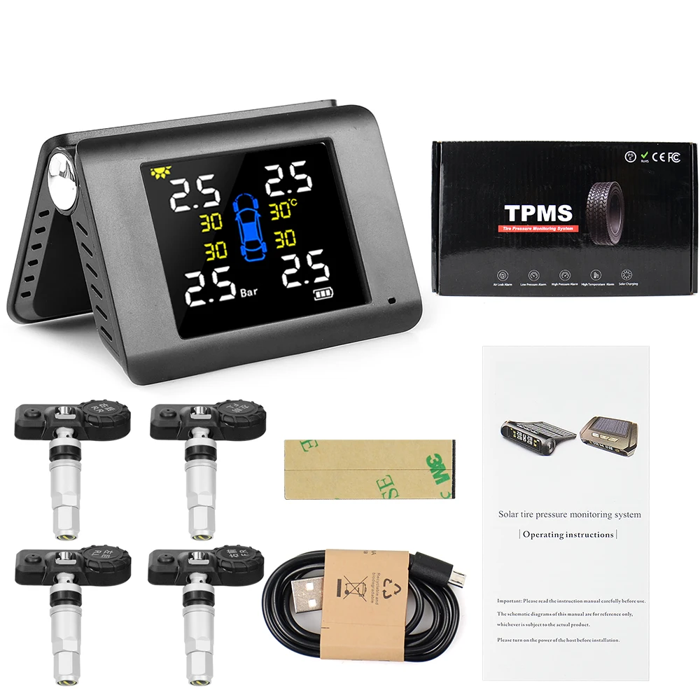 Ʈ ڵ TPMS Ÿ̾ з ͸ ý, ¾籤  TMPS LCD ÷, USB ڵ  溸, Ÿ̾ з 