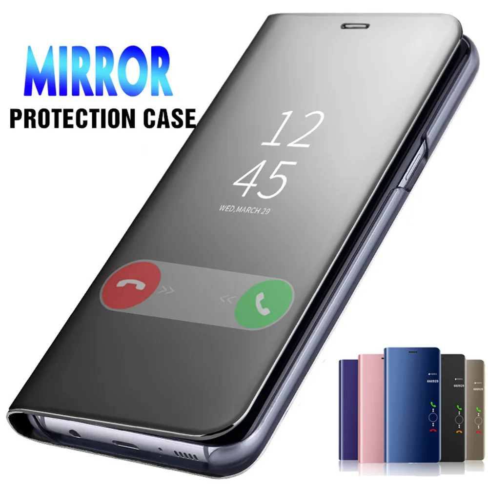 

smart View mirror Case For samsung a50 a70 a40 a30 a20 a10 a60 Flip phone cover For galaxy a 10 20 30 40 50 70 cover coque cases