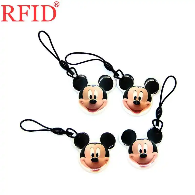 4pcs Random Color ID 125khz EM4305 EM4205 реплицируемый записываемый RFID брелок для ключей с карточками клея мультяшный брелок для ключей карта контроля доступа 1 шт - Цвет: 4pcs Random Color