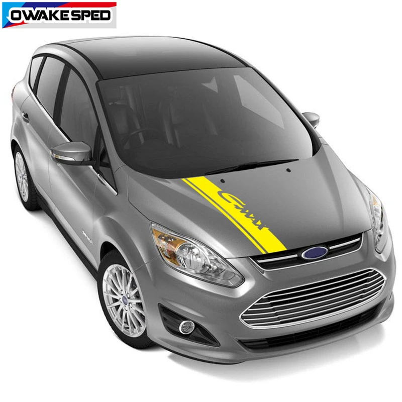 For Ford C Max Bonnet Sport Stripes Racing Styling Auto Body Diy Vinyl Decals Car Hood Engine Cover Decor Stickers Car Stickers Aliexpress
